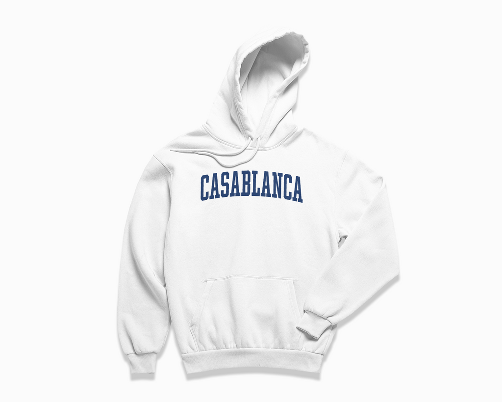 Casablanca Hoodie - White/Navy Blue