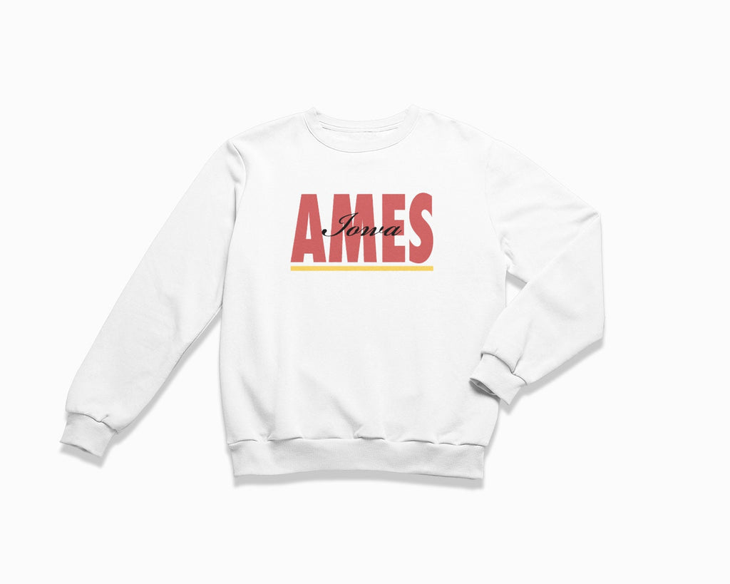 Ames Signature Crewneck Sweatshirt - White