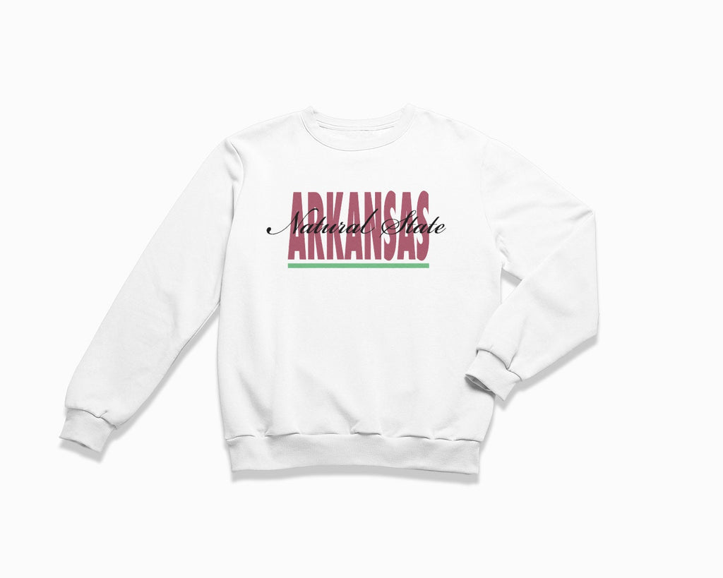 Arkansas Signature Crewneck Sweatshirt - White
