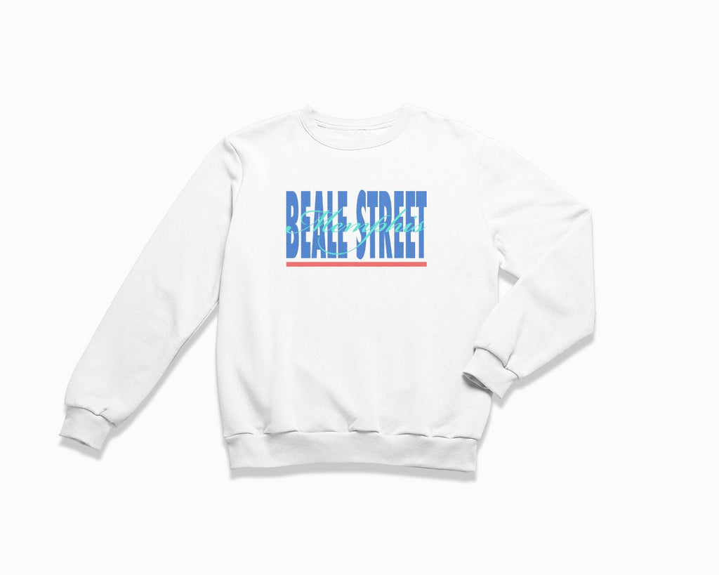 Beale Street Signature Crewneck Sweatshirt - White