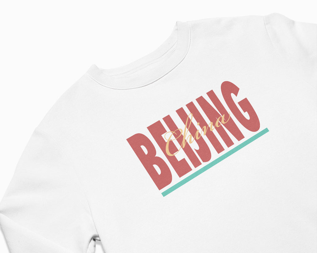 Beijing Signature Crewneck Sweatshirt - White