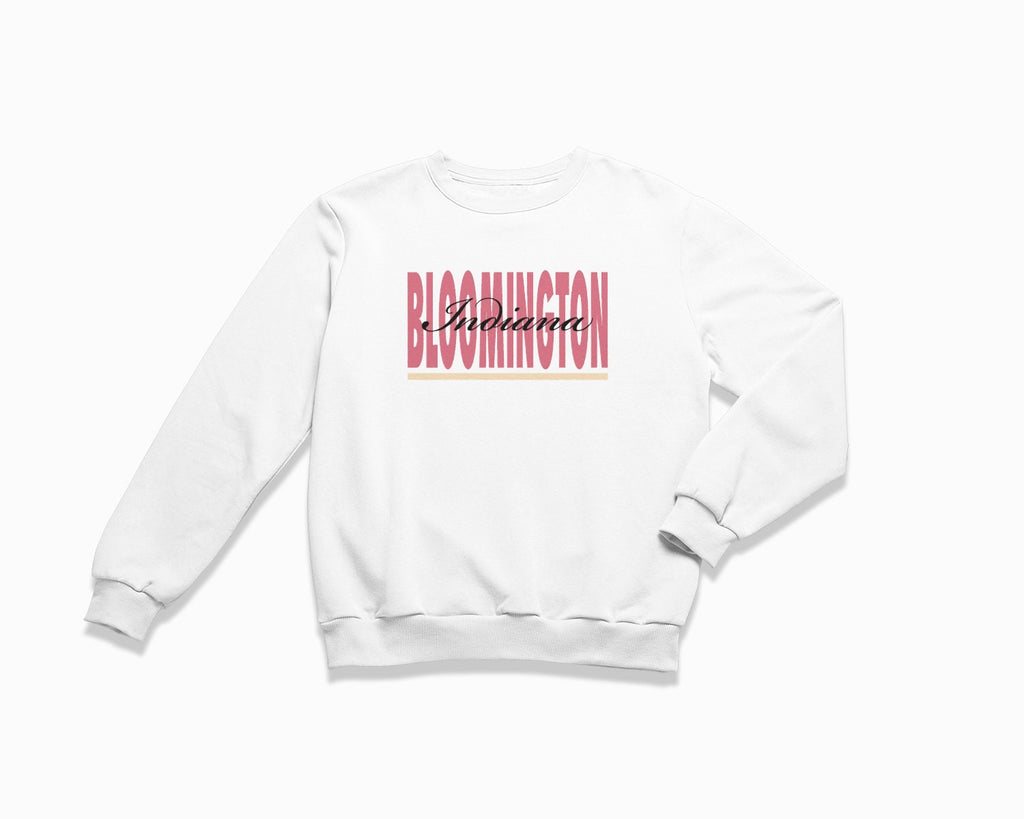 Bloomington Signature Crewneck Sweatshirt - White