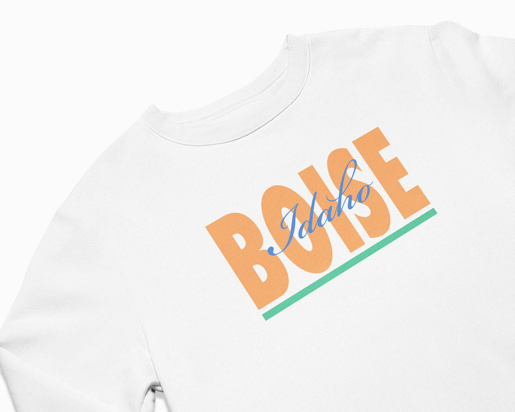 Boise Signature Crewneck Sweatshirt - White