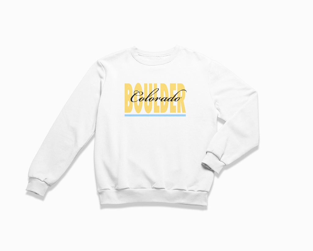 Boulder Signature Crewneck Sweatshirt - White