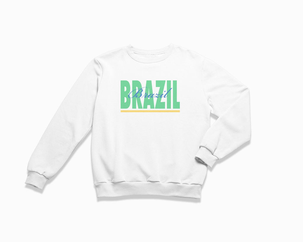 Brazil Signature Crewneck Sweatshirt - White