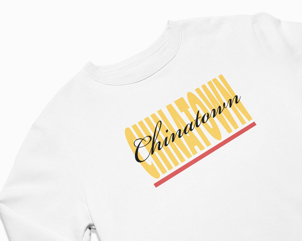 Chinatown Signature Crewneck Sweatshirt - White