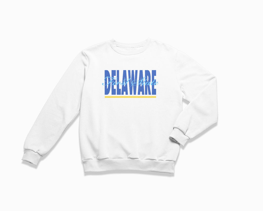Delaware Signature Crewneck Sweatshirt - White