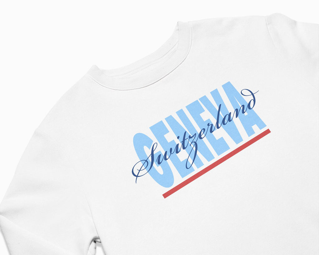 Geneva Signature Crewneck Sweatshirt - White