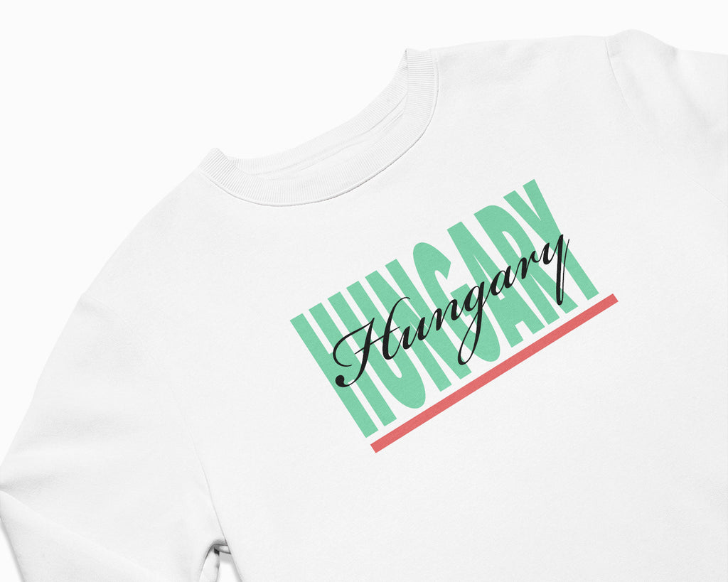 Hungary Signature Crewneck Sweatshirt - White