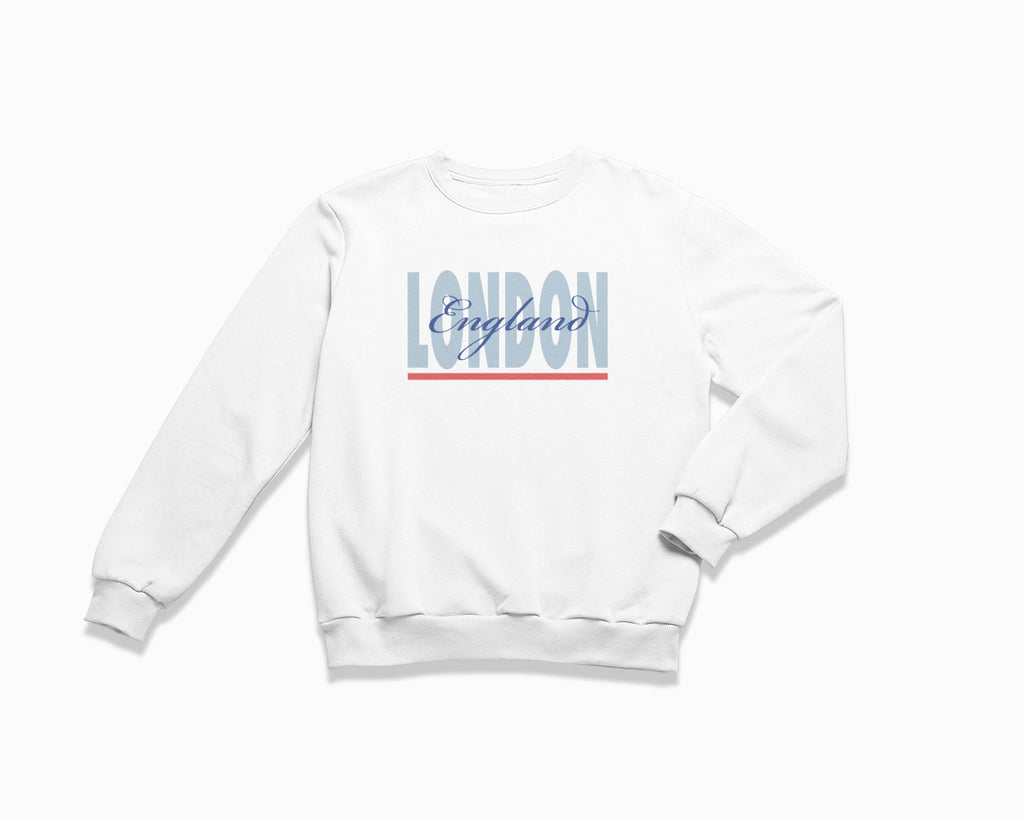 London Signature Crewneck Sweatshirt - White