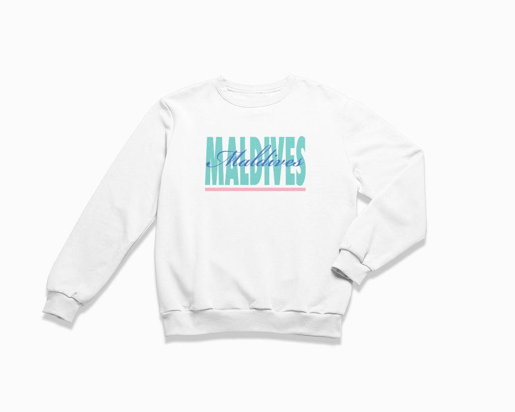 Maldives Signature Crewneck Sweatshirt - White