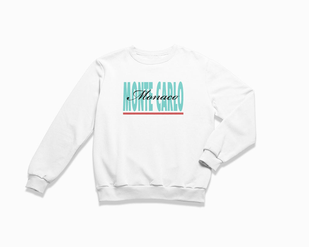 Monte Carlo Signature Crewneck Sweatshirt - White