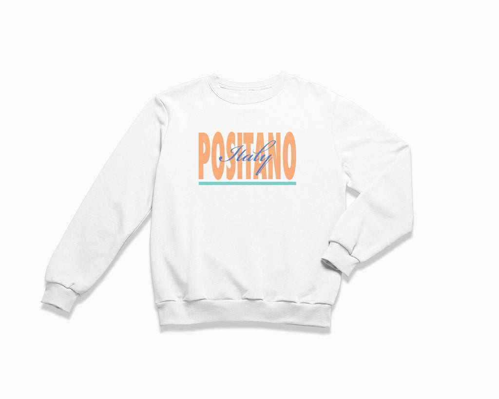 Positano Signature Crewneck Sweatshirt - White