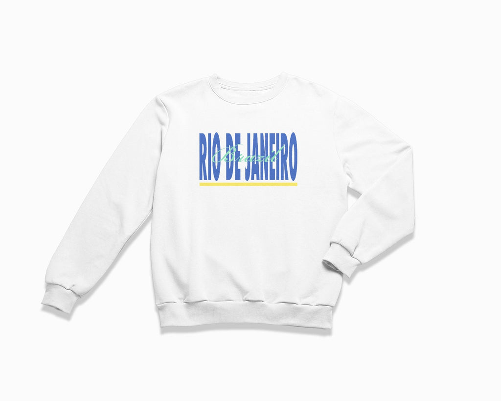 Rio De Janeiro Signature Crewneck Sweatshirt - White