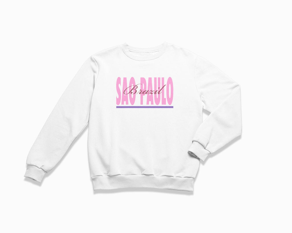 Sao Paulo Signature Crewneck Sweatshirt - White