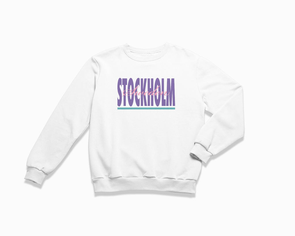 Stockholm Signature Crewneck Sweatshirt - White