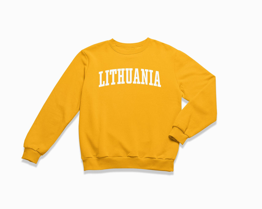 Lithuania Crewneck Sweatshirt - Gold