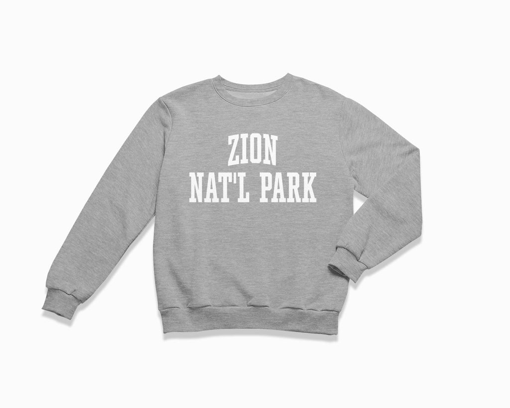 Zion National Park Crewneck Sweatshirt - Sport Grey