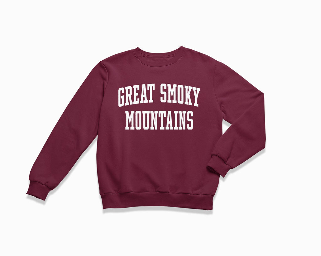 Great Smoky Mountains Crewneck Sweatshirt - Maroon