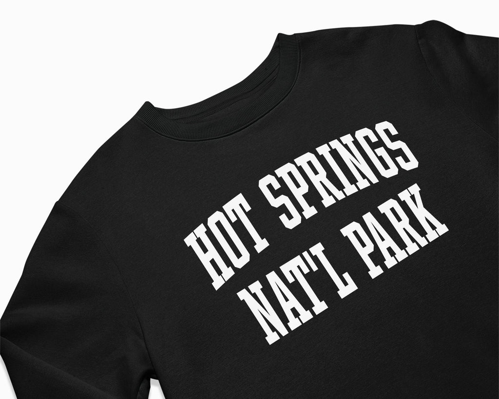 Hot Springs National Park Crewneck Sweatshirt - Black