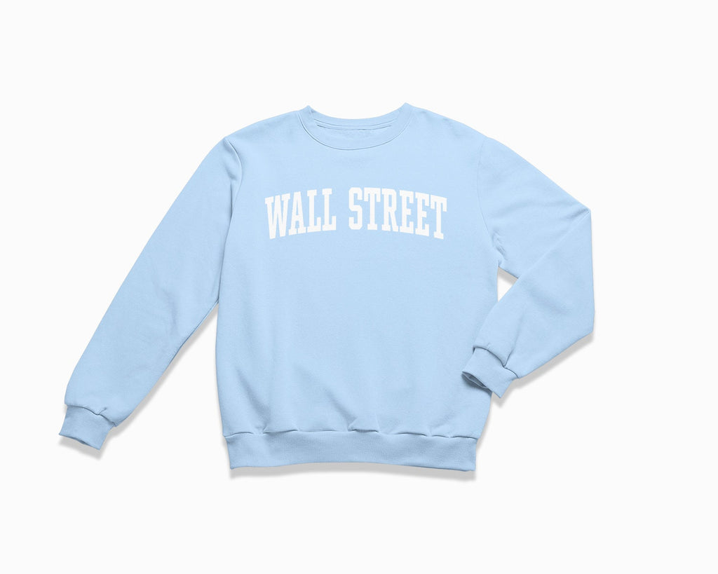 Wall Street Crewneck Sweatshirt - Light Blue