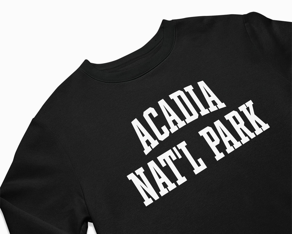 Acadia National Park Crewneck Sweatshirt - Black
