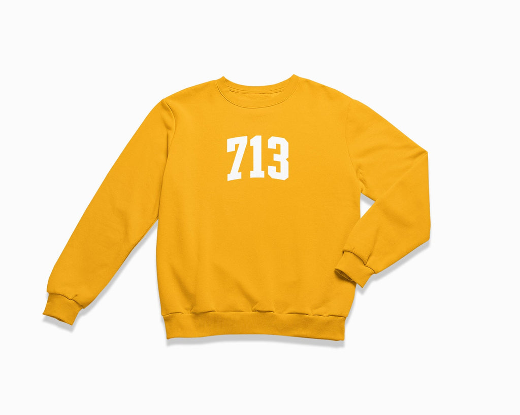 713 (Houston) Crewneck Sweatshirt - Gold