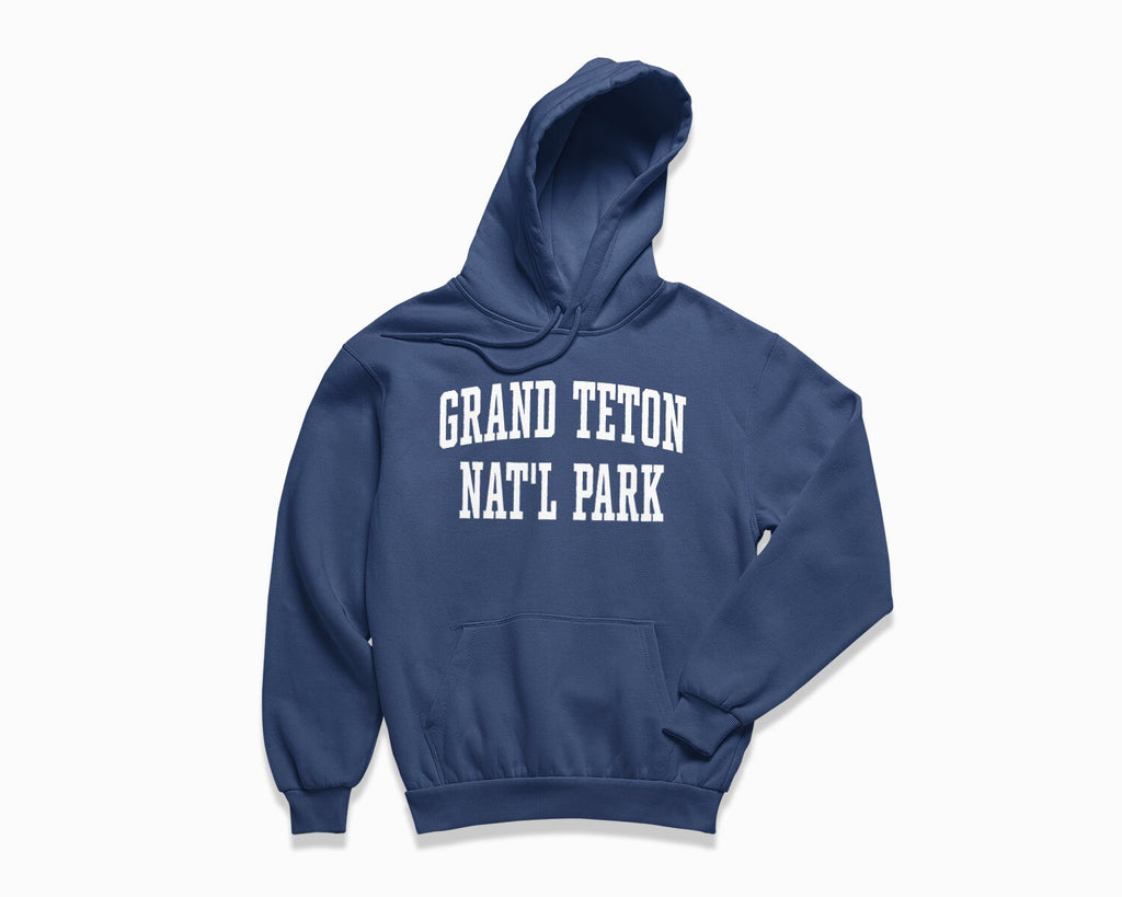 Grand Teton National Park Hoodie - Navy Blue