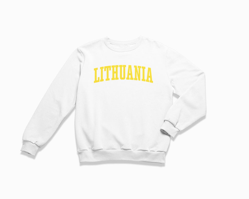 Lithuania Crewneck Sweatshirt - White/Yellow