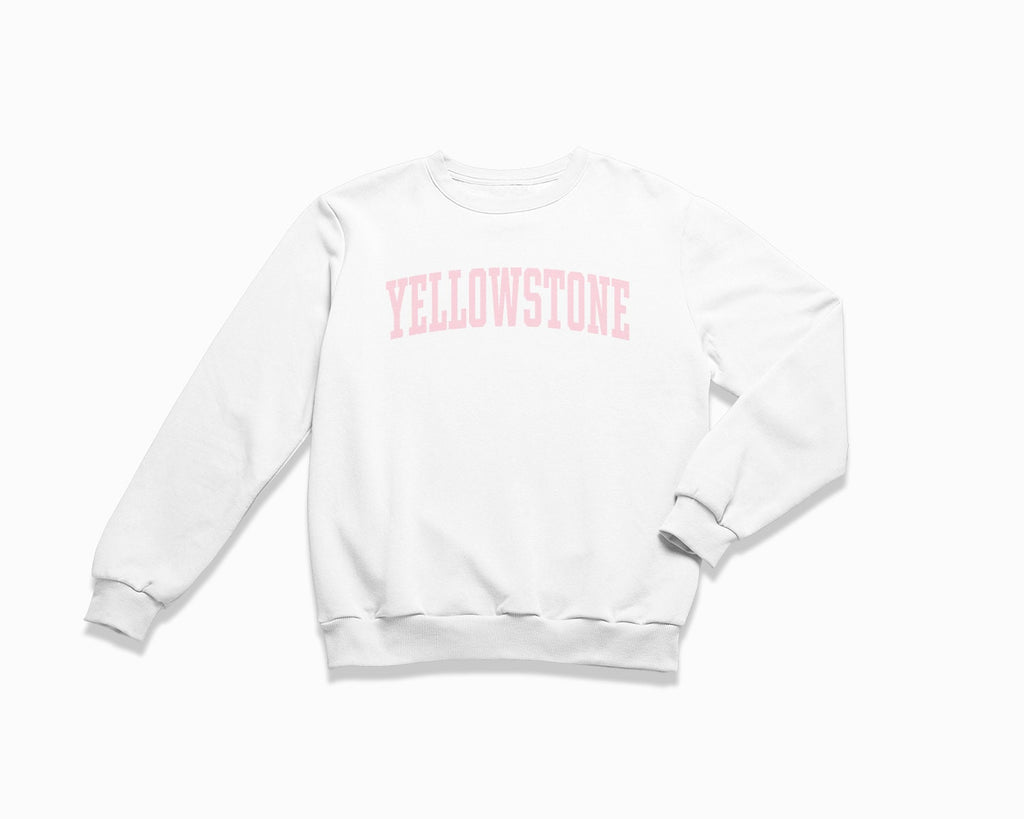 Yellowstone Crewneck Sweatshirt - White/Light Pink