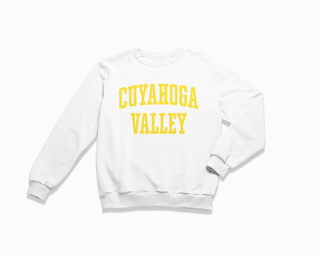 Cuyahoga Valley Crewneck Sweatshirt - White/Yellow