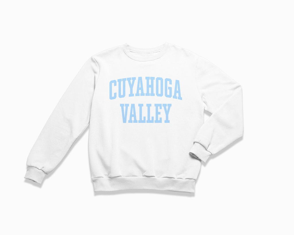 Cuyahoga Valley Crewneck Sweatshirt - White/Light Blue