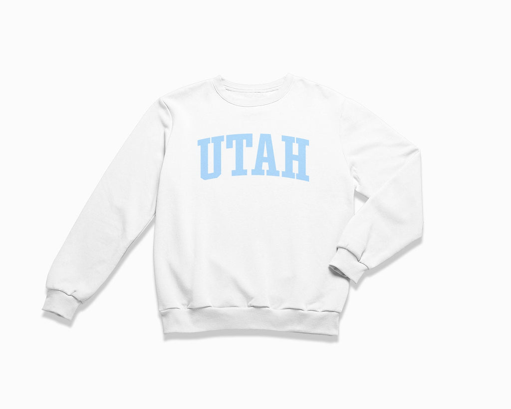 Utah Crewneck Sweatshirt - White/Light Blue