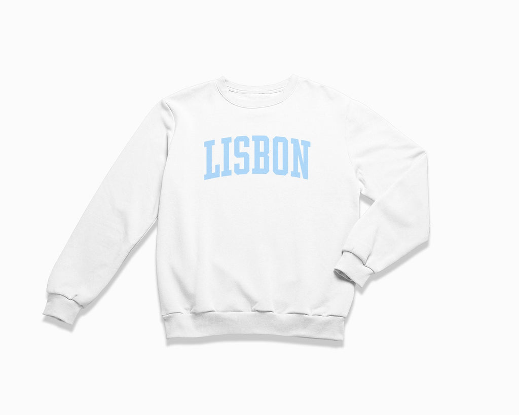 Lisbon Crewneck Sweatshirt - White/Light Blue