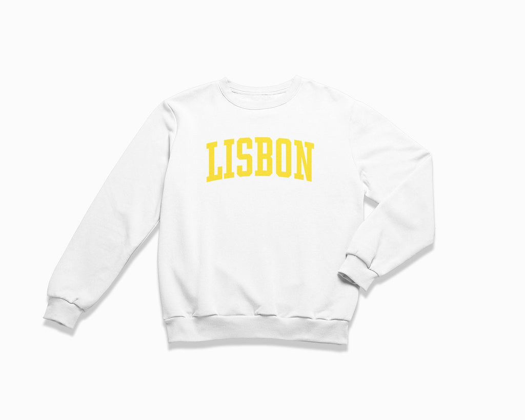 Lisbon Crewneck Sweatshirt - White/Yellow