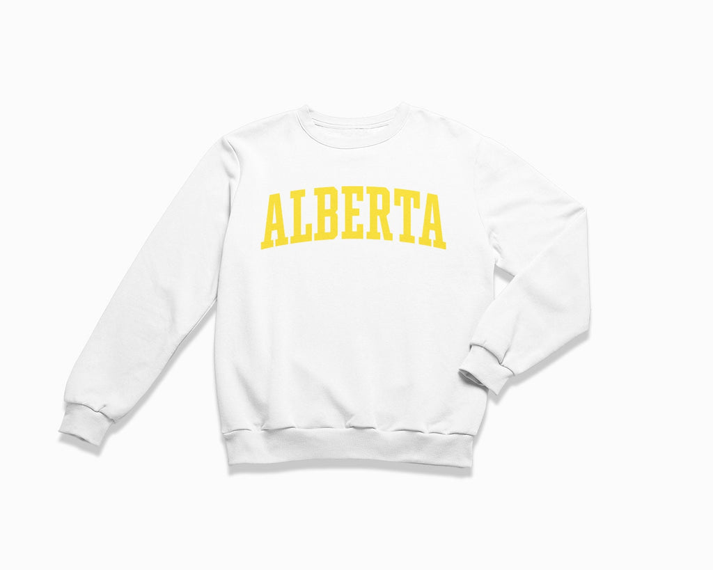 Alberta Crewneck Sweatshirt - White/Yellow