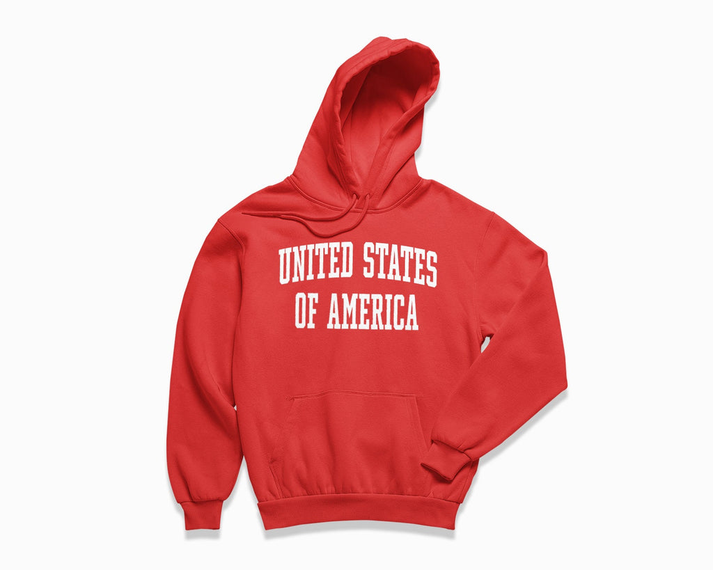 United States of America Hoodie - Red