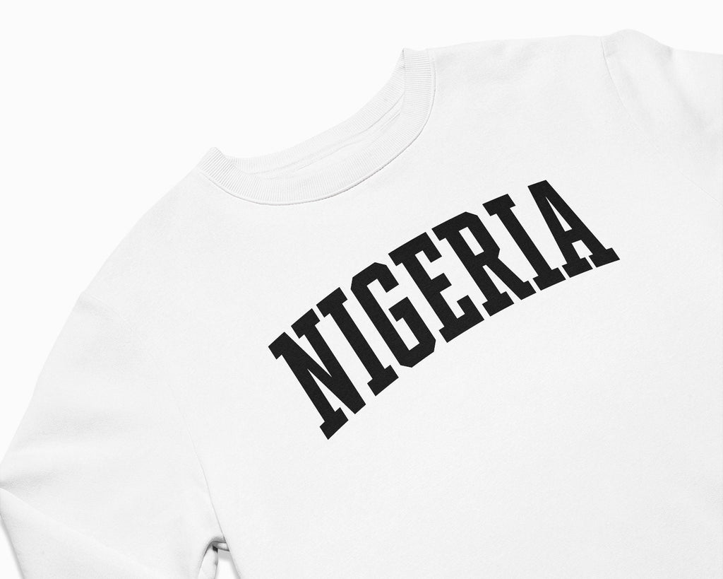 Nigeria Crewneck Sweatshirt - White/Black