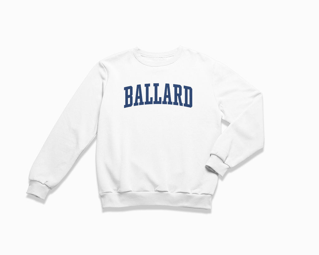 Ballard Crewneck Sweatshirt - White/Navy Blue