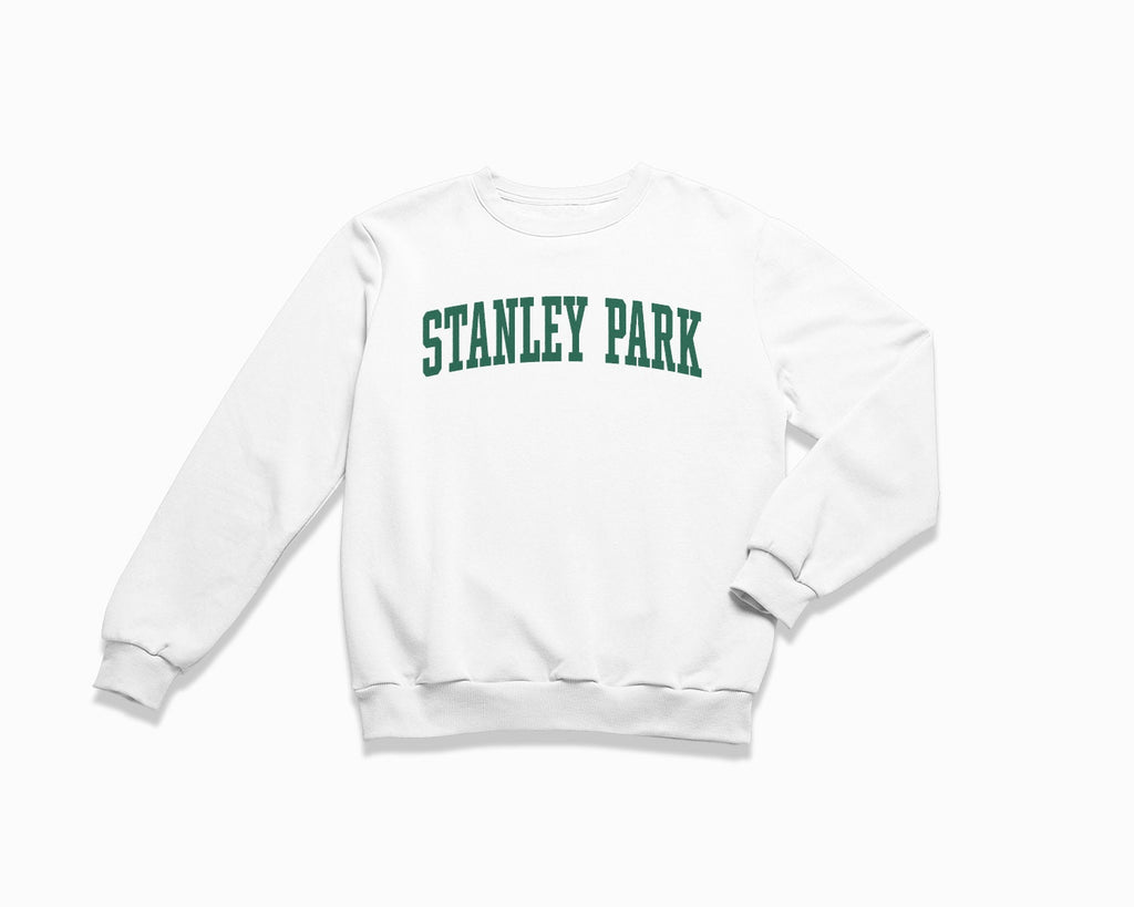 Stanley Park Crewneck Sweatshirt - White/Forest Green