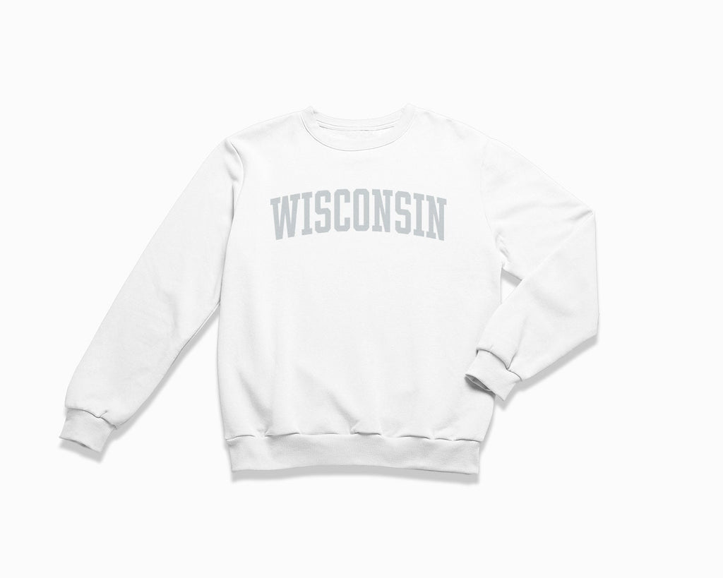 Wisconsin Crewneck Sweatshirt - White/Grey