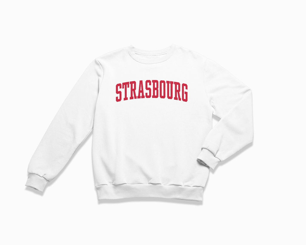Strasbourg Crewneck Sweatshirt - White/Red