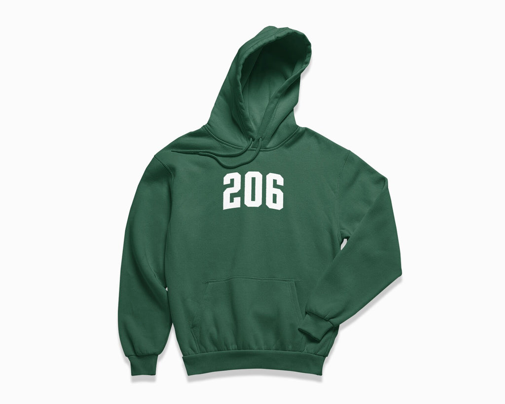 206 (Seattle) Hoodie - Forest Green