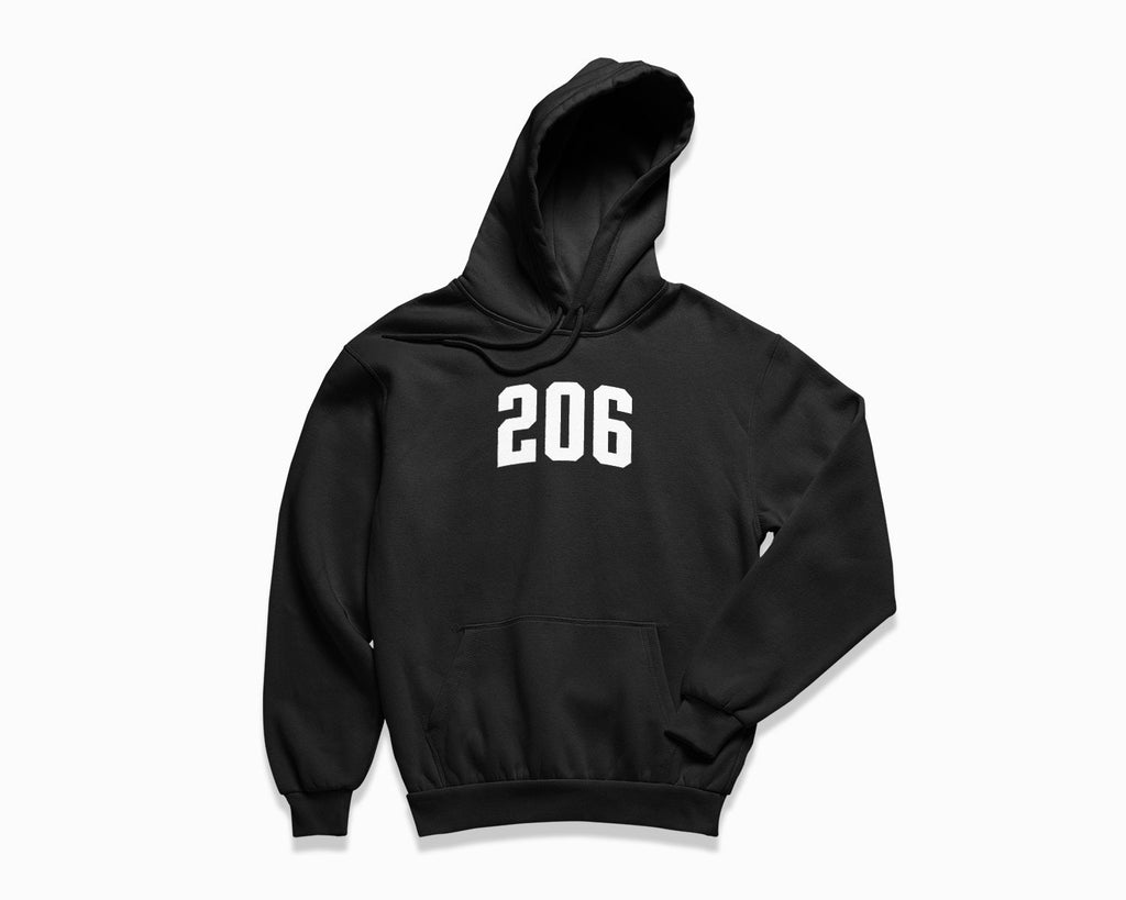 206 (Seattle) Hoodie - Black