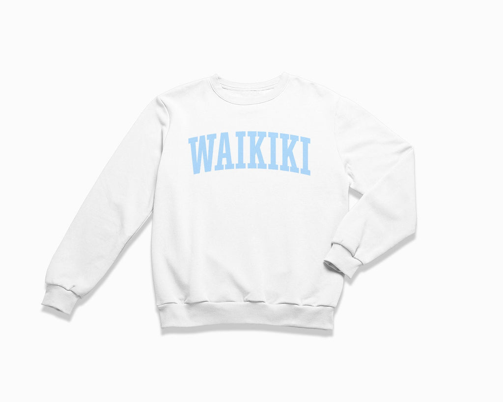 Waikiki Crewneck Sweatshirt - White/Light Blue
