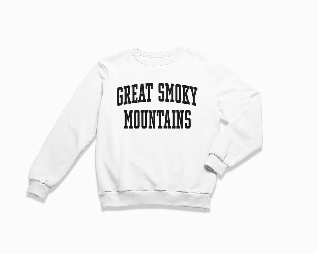 Great Smoky Mountains Crewneck Sweatshirt - White/Black