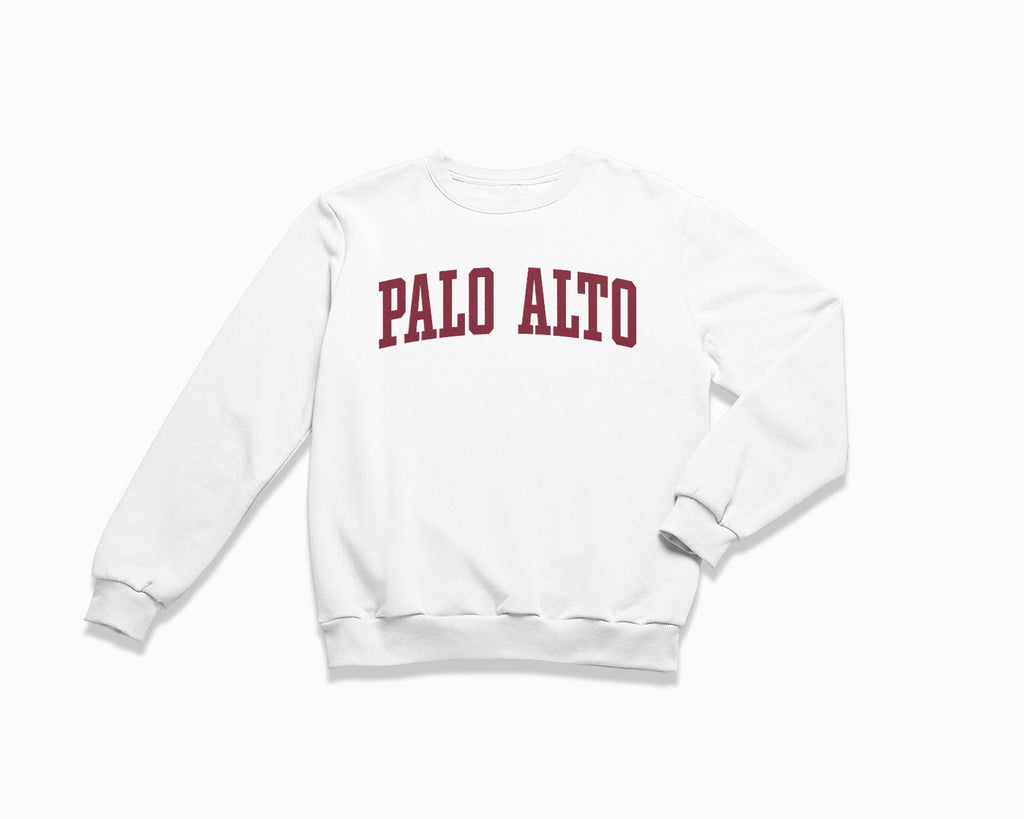 Palo Alto Crewneck Sweatshirt - White/Maroon