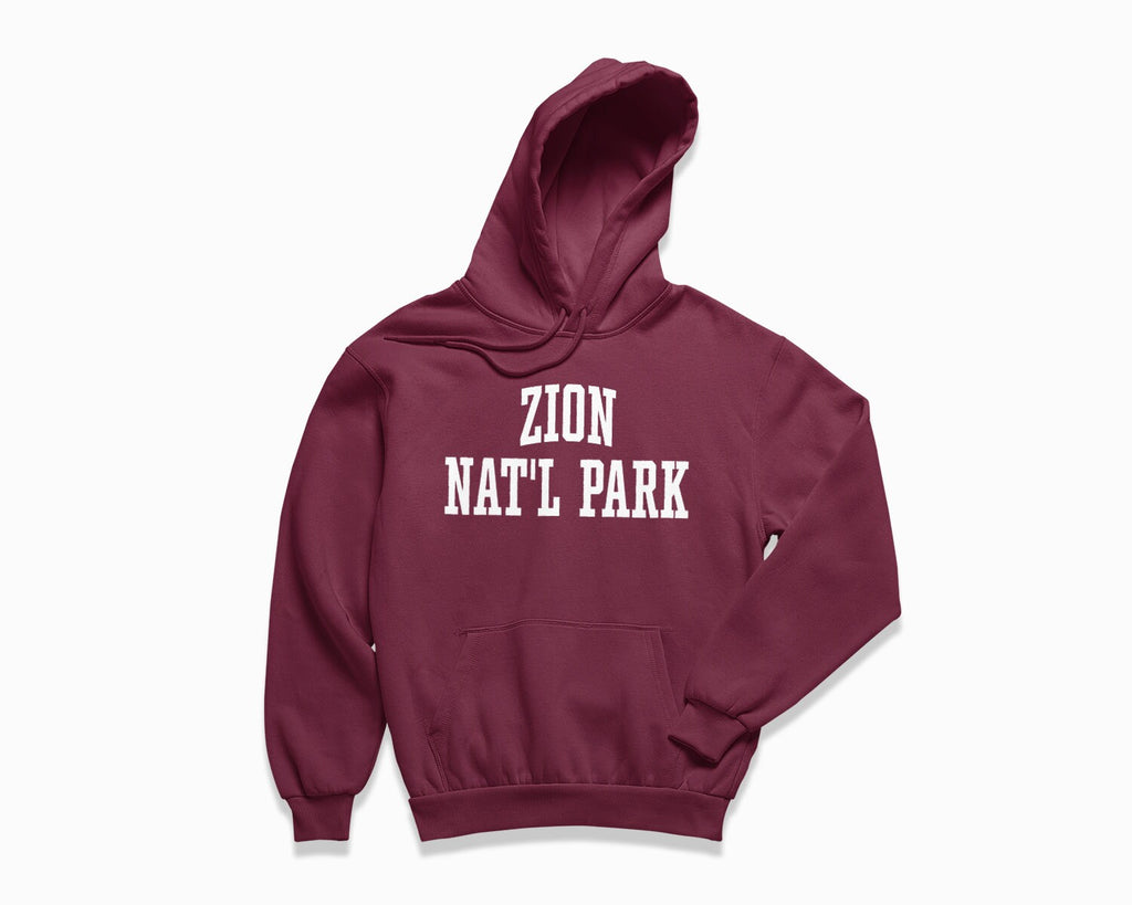 Zion National Park Hoodie - Maroon