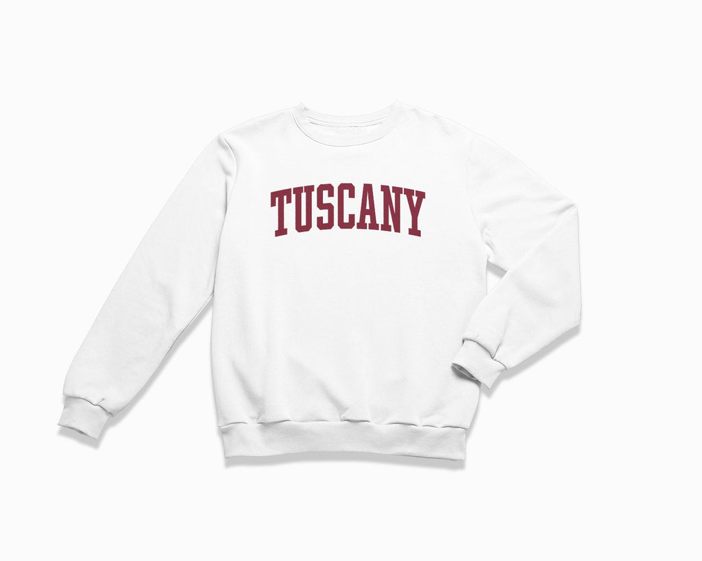 Tuscany Crewneck Sweatshirt - White/Maroon