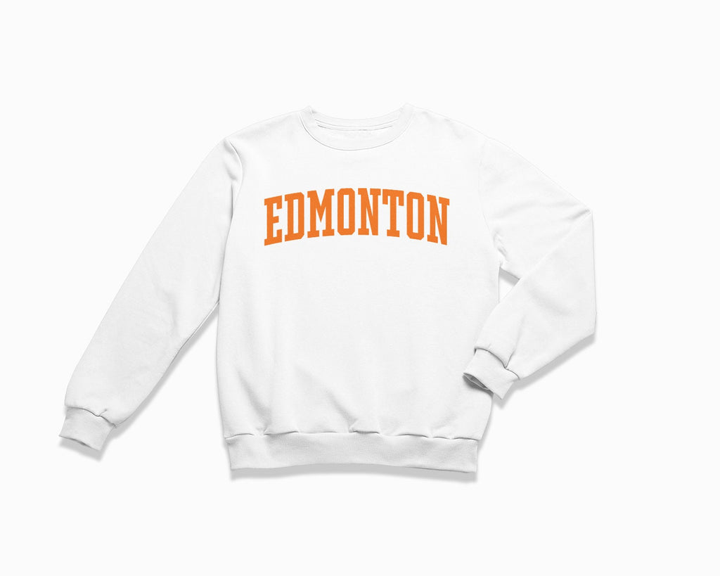 Edmonton Crewneck Sweatshirt - White/Orange